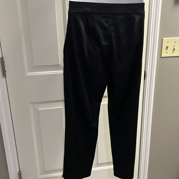 Talbots Black Faux Leather Curvy Petite Leggings w/ Side Closure- Size 14 Petite - Picture 9 of 16
